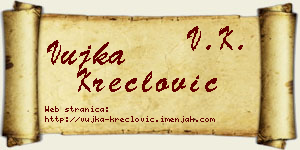 Vujka Kreclović vizit kartica